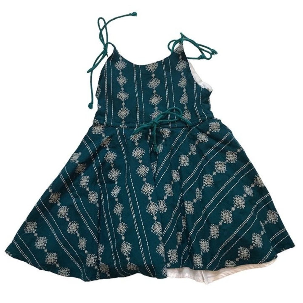 Well Dressed Wolf Teal Dress with White Pattern